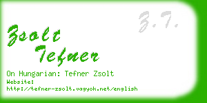 zsolt tefner business card